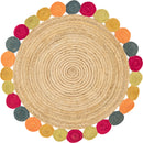 Unique Loom Circles Braided Jute Rug