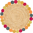 Unique Loom Circles Braided Jute Rug