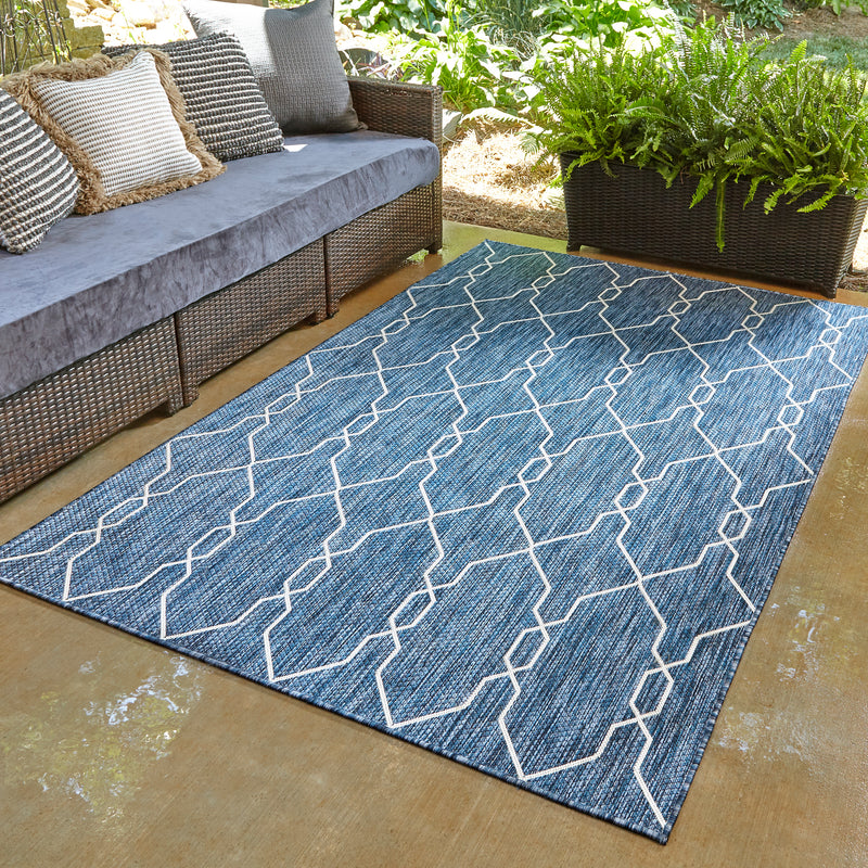 Unique Loom Outdoor Links Trellis Rug