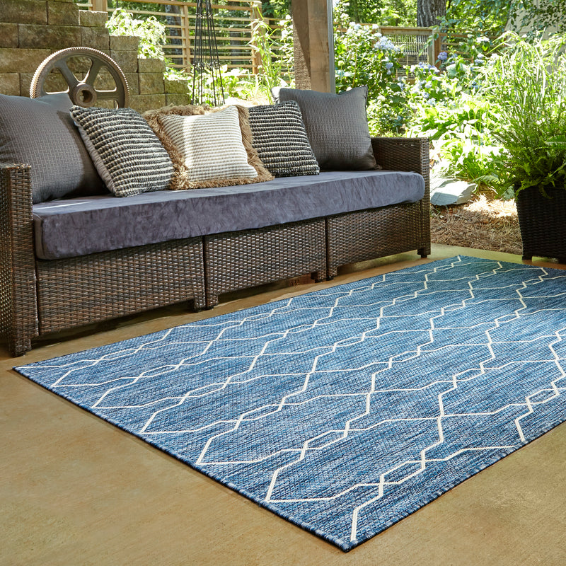 Unique Loom Outdoor Links Trellis Rug