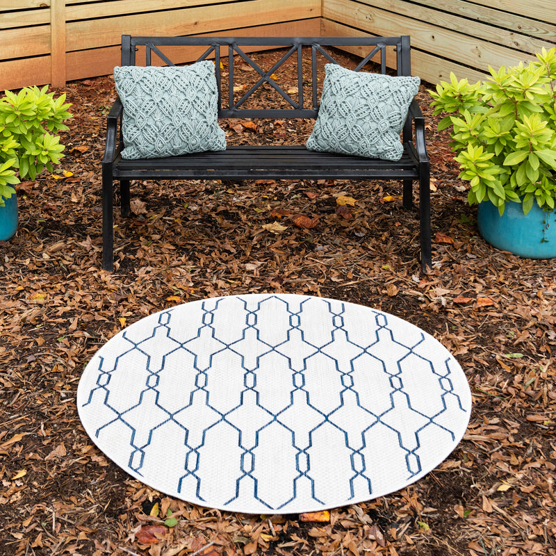 Unique Loom Outdoor Links Trellis Rug