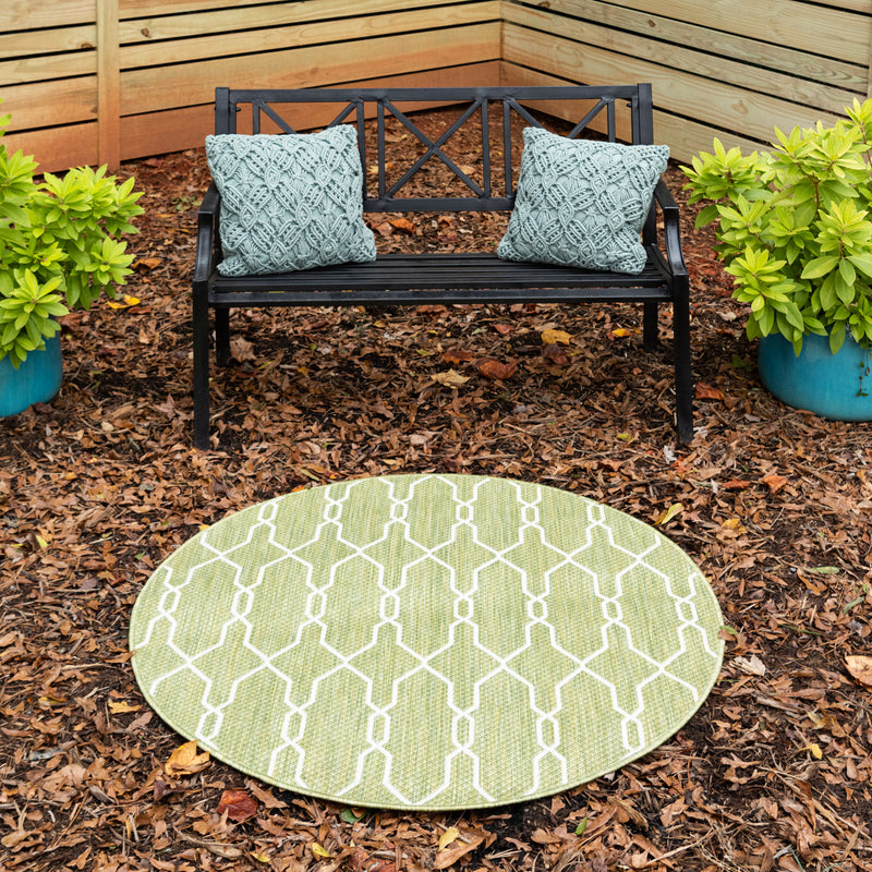 Unique Loom Outdoor Links Trellis Rug