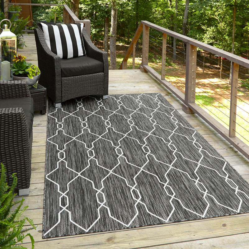 Unique Loom Outdoor Links Trellis Rug