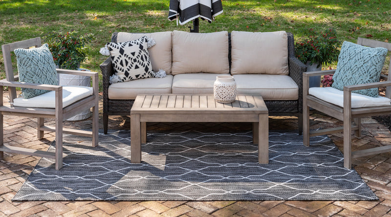 Unique Loom Outdoor Links Trellis Rug