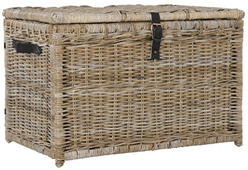 happimess Michael 35" Wicker Storage Trunk, Brown