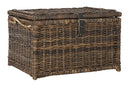 happimess Caden 30" Wicker Storage Trunk, Brown