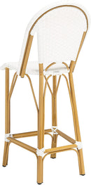 Safavieh Outdoor Collection Ford White French Bistro 30-inch Bstro Bar Stool