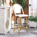 Safavieh Outdoor Collection Ford White French Bistro 30-inch Bstro Bar Stool