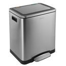Jonathan Y Elmo Rectangular 8-Gallon Double Bucket Trash Can with Soft-Close Lid