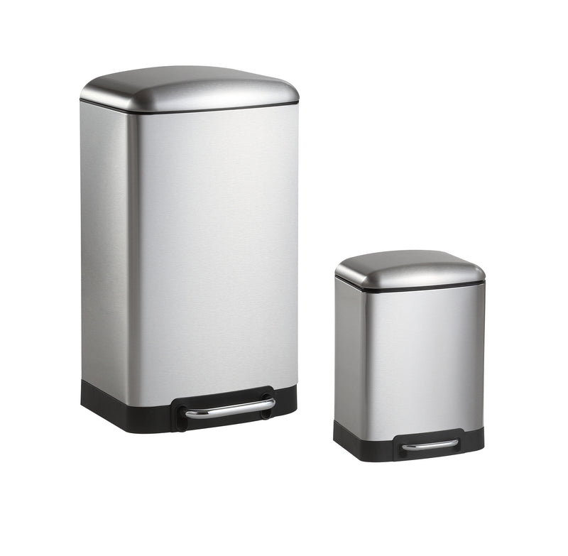 Jonathan Y Ashley Rectangular 8-Gallon Trash Can with Soft-Close Lid with FREE Mini Trash Can