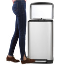 Jonathan Y Ashley Rectangular 8-Gallon Trash Can with Soft-Close Lid with FREE Mini Trash Can