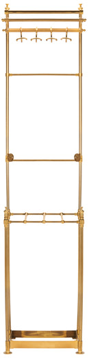 Jonathan Y Tenley 80" 4-Hook Coat Rack with Umbrella Stand