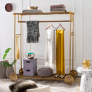 Jonathan Y Blair 66" 6-Hook Rolling Coat Rack