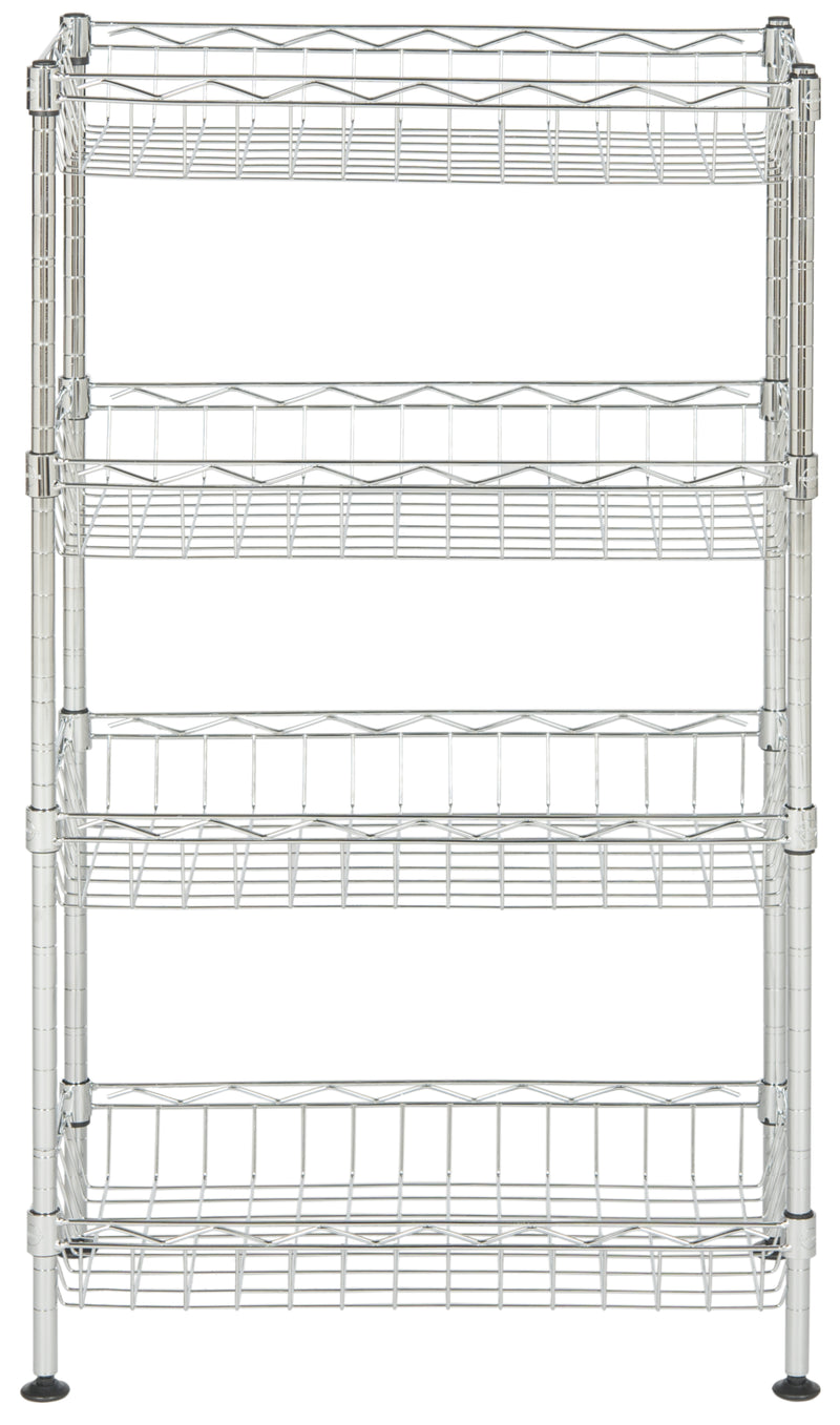 Jonathan Y Aventura 31" 4-Tier Wire Basket Rack