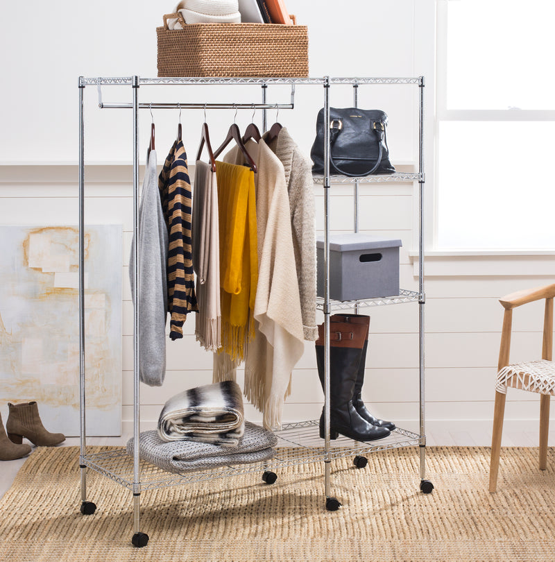 Jonathan Y Eliza 59" Adjustable Wardrobe Rack