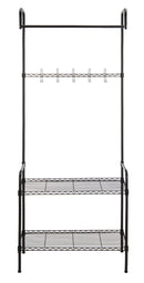 Jonathan Y Anderson 70" Garment Rack and Shoe Storage