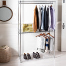 Jonathan Y Katherine 78.7" Double-Bar Garment Rack and Shelving Unit