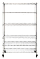Jonathan Y Detroit 76" 6-Shelf Rolling Wire Rack