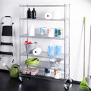 Jonathan Y Detroit 76" 6-Shelf Rolling Wire Rack
