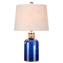 Jonathan Y Azure 23.5" Glass Bottle LED Table Lamp