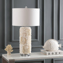 Jonathan Y Rosette 28.5" Seashell/Resin/Crystal LED Table Lamp