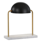 Jonathan Y Porter 13.5" Art Deco Dome Lamp with Marble Base