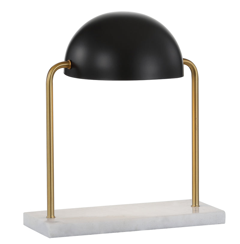 Jonathan Y Porter 13.5" Art Deco Dome Lamp with Marble Base