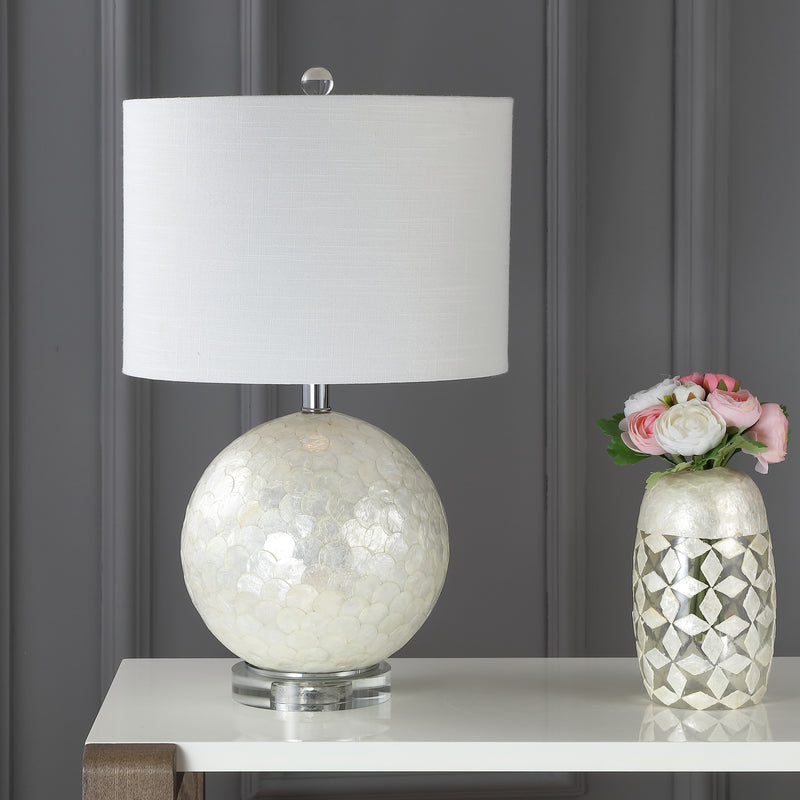 Jonathan Y Zuri 23.5" Capiz Seashell Sphere LED Table Lamp