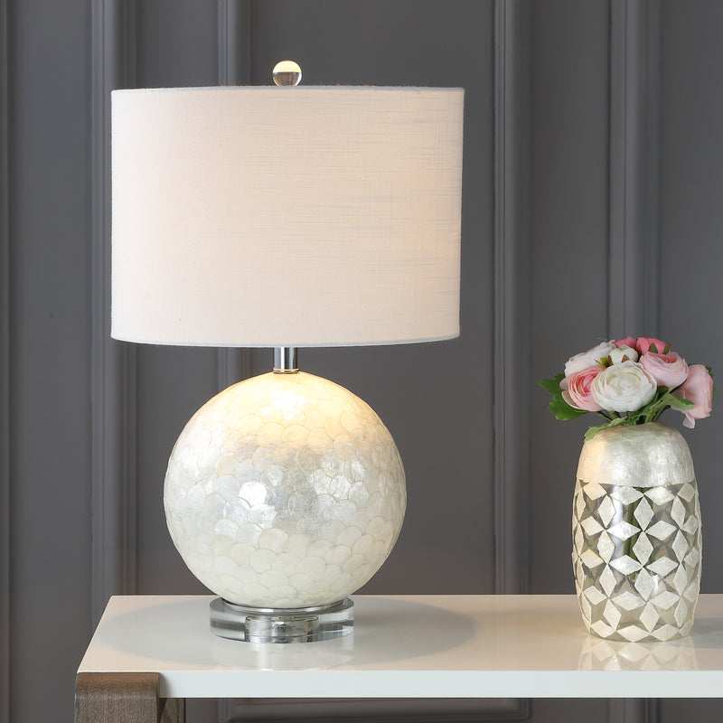 Jonathan Y Zuri 23.5" Capiz Seashell Sphere LED Table Lamp