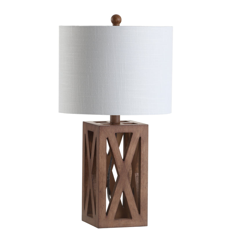 Jonathan Y Stewart 21.5" Wood LED Table Lamp