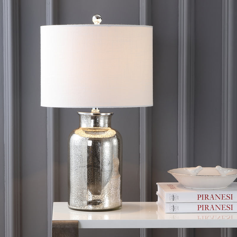Jonathan Y Esmee 24.5" Mercury Glass LED Table Lamp