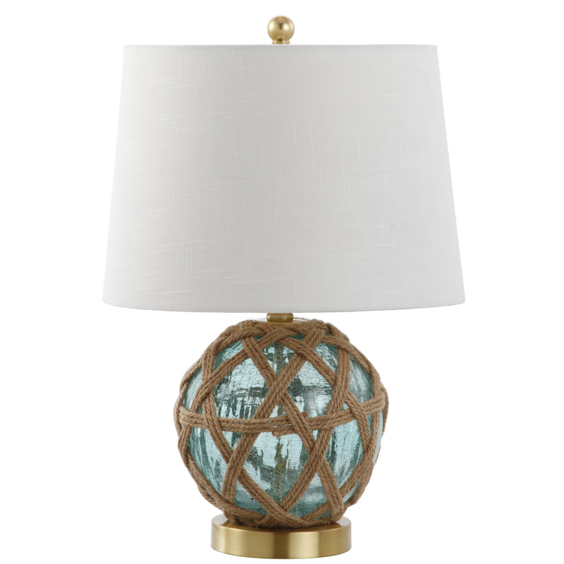 Jonathan Y Andrews 21.5" LED Glass/Rope Table Lamp