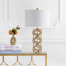 Jonathan Y Oliver 26.5" Metal Quatrefoil LED Table Lamp