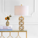 Jonathan Y Oliver 26.5" Metal Quatrefoil LED Table Lamp