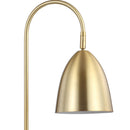 Jonathan Y Ana 26" Gold Arched Metal with Marble Base LED Table Lamp