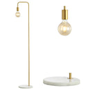 Jonathan Y Vega 60" Minimalist Edison Metal/Marble Floor Lamp