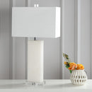 Jonathan Y Tiggie 27" Alabaster LED Table Lamp