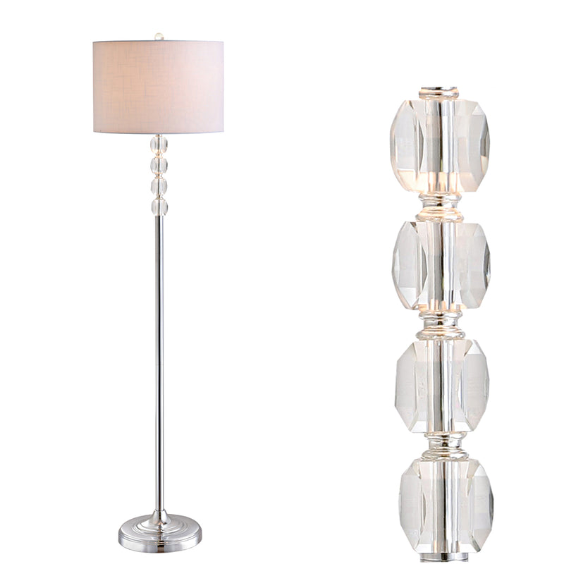 Jonathan Y Aubrey 59.5" Crystal / Metal LED Floor Lamp