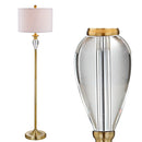 Jonathan Y Evelyn 60" Crystal / Metal LED Floor Lamp