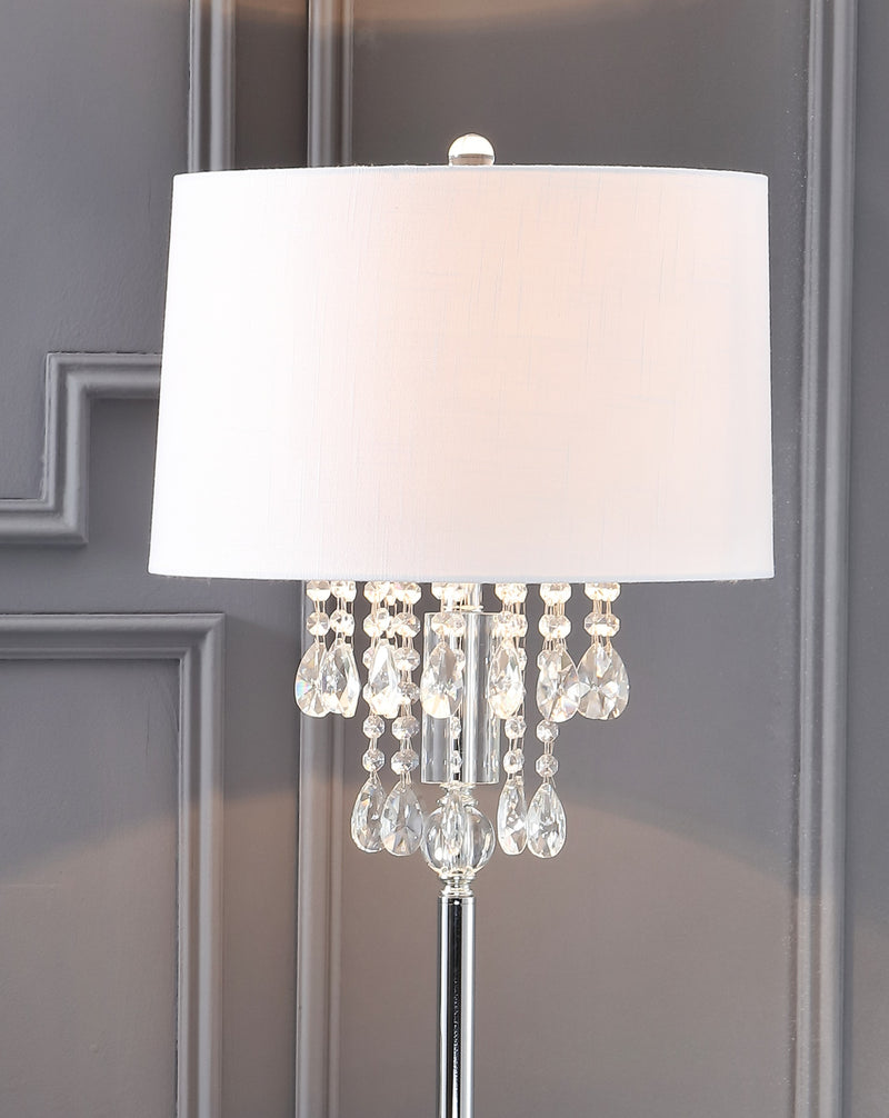 Jonathan Y Abigail 61" Crystal / Metal LED Floor Lamp