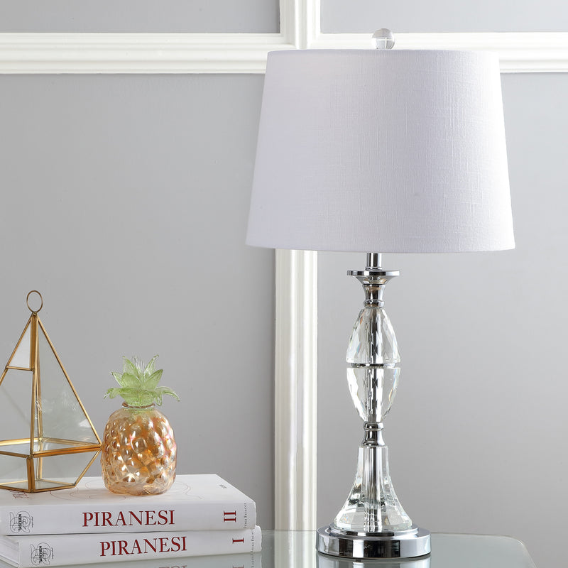 Jonathan Y Reid 25.5" Crystal LED Table Lamp