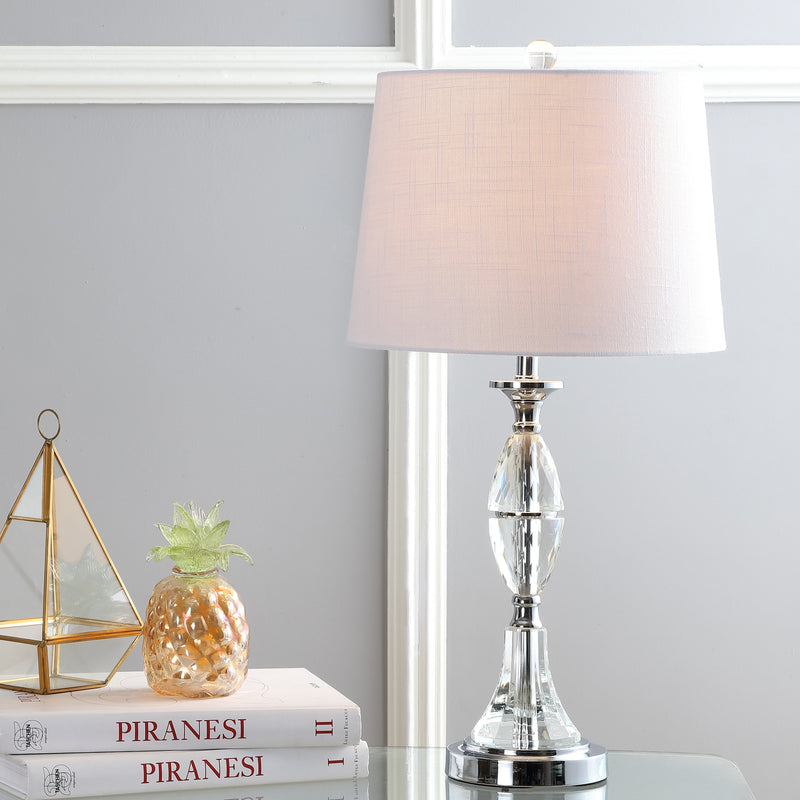 Jonathan Y Reid 25.5" Crystal LED Table Lamp