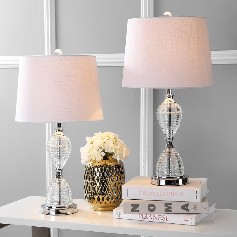 Jonathan Y Aubrey 24" Crystal LED Table Lamp