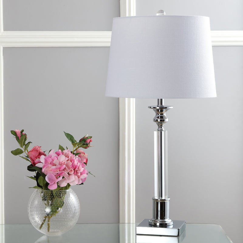 Jonathan Y Dean 28" Crystal LED Table Lamp