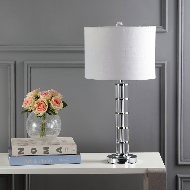 Jonathan Y Hailey 26" Crystal LED Table Lamp