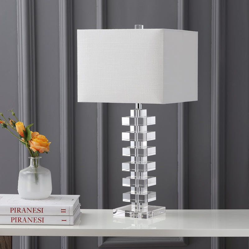 Jonathan Y June 28" Crystal LED Table Lamp