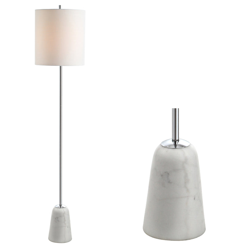 Jonathan Y Lincoln 62.5" Marble/Metal LED Floor Lamp