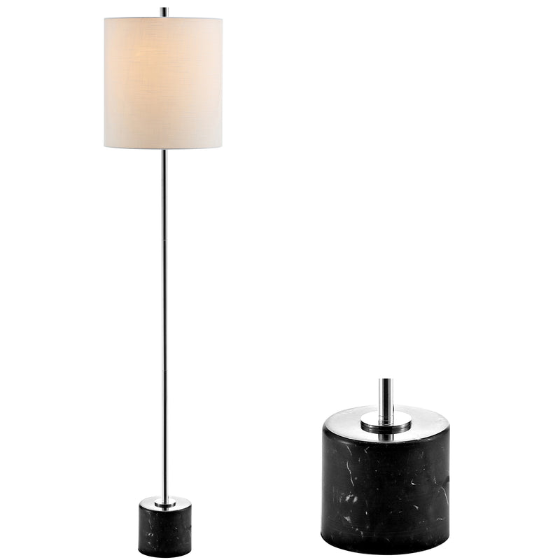 Jonathan Y Levitt 60.5" Marble/Metal LED Floor Lamp