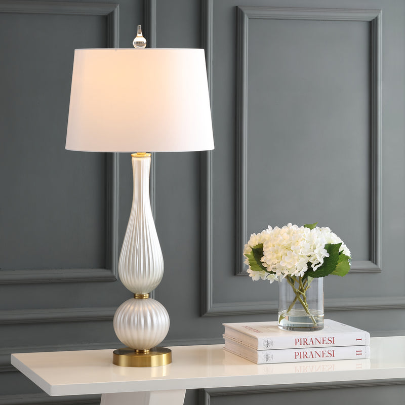 Jonathan Y Gillian 33.7" Glass LED Table Lamp