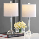 Jonathan Y Dana 19.5" Crystal Column/Metal LED Table Lamp